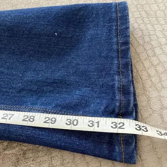 Origin Straight Leg Denim Jeans Mens 36 x 33 Dark Wash Made in Maine USA